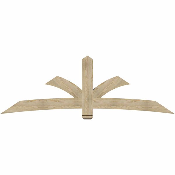 Ekena Millwork Davenport Rough Sawn Timber Gable Bracket, Douglas Fir, 96"W x 32"H x 4"D x 6"F, 8/12 Pitch GBW096X32X0406DAV00RDF - main